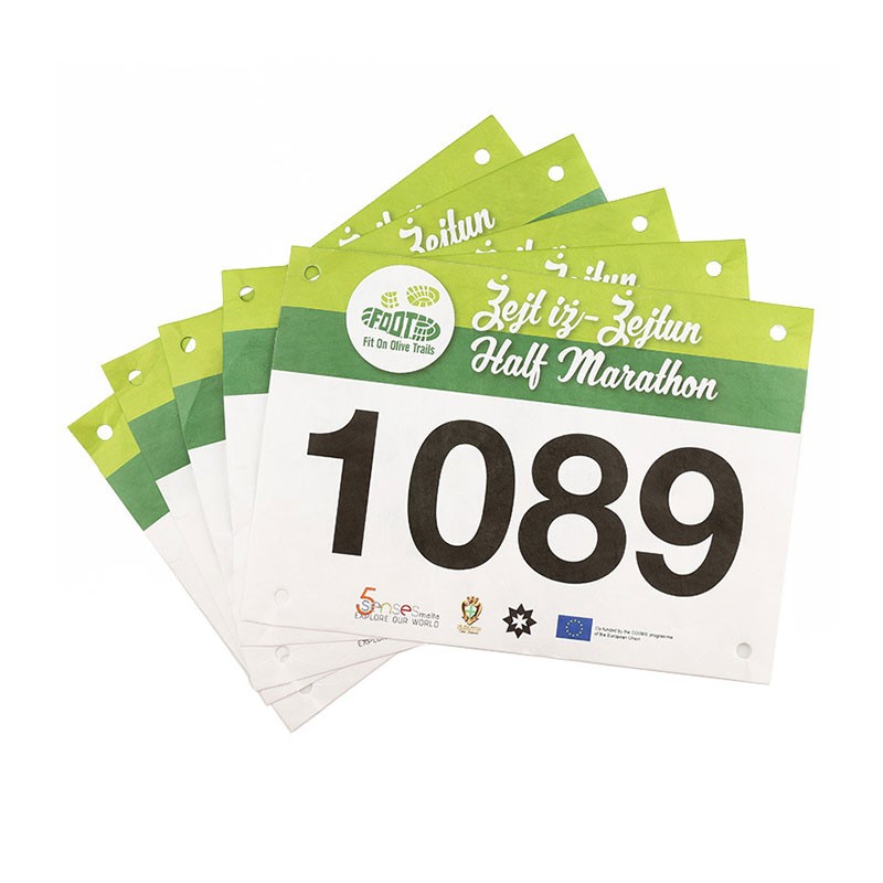 JT-240190 902-928MHZ Waterproof RFID Tyvek Marathon Race Tag