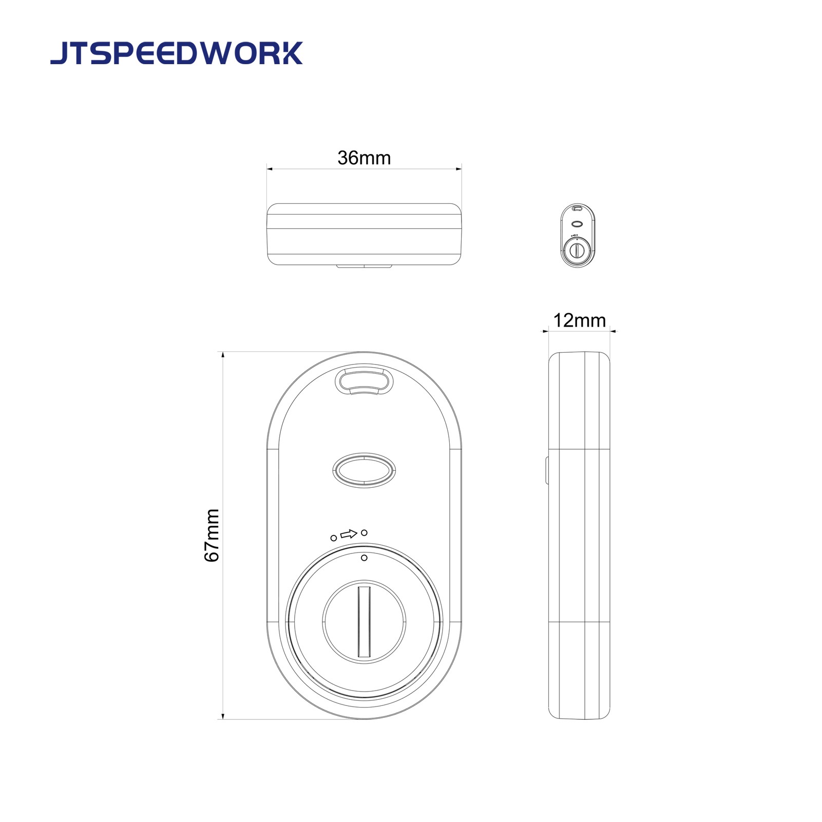 JT-T2483 2.4GHz Active RFID Acousto-optic Tag with Light and Sound