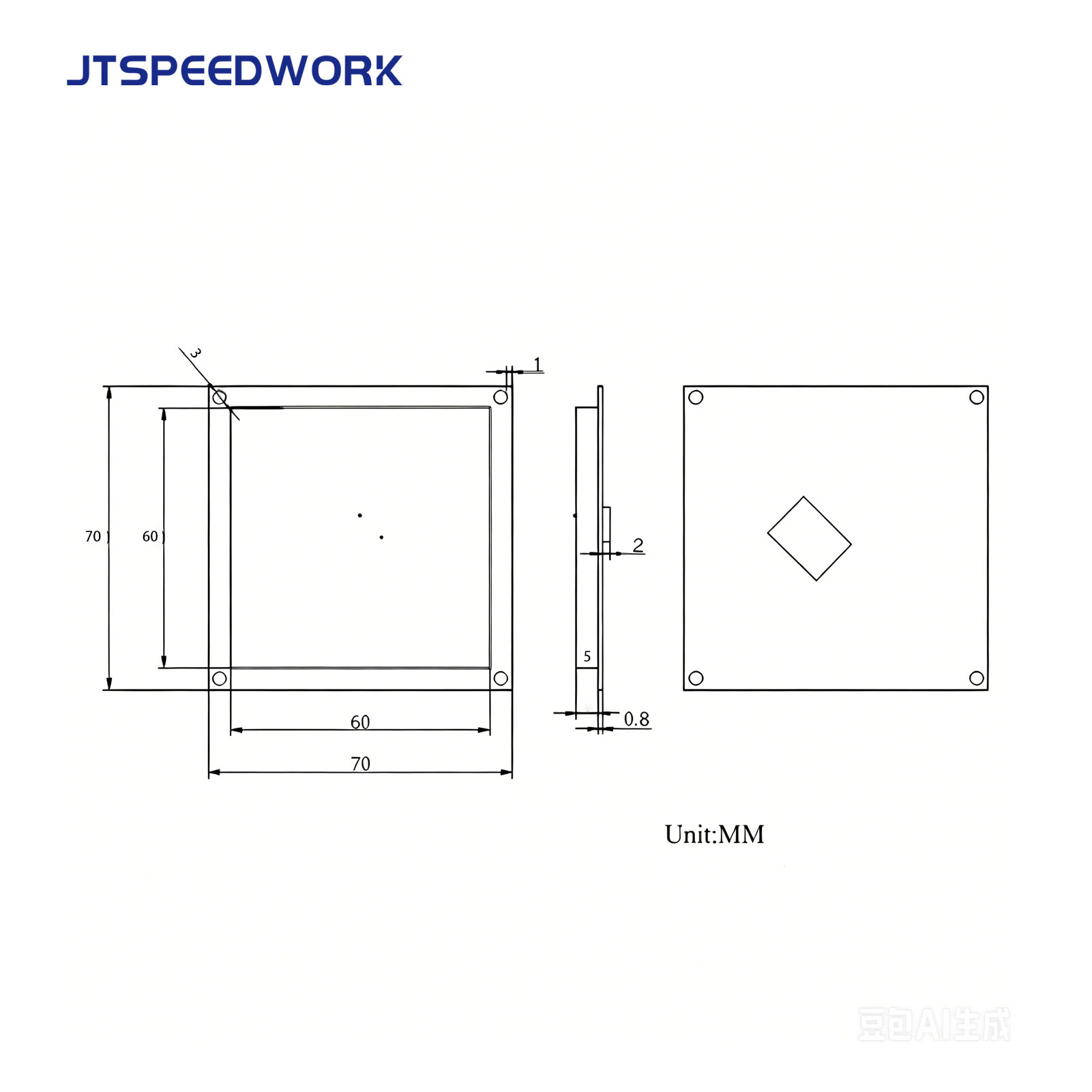 JT-T0060 4dBi UHF RFID 세라믹 안테나 860-960MHz RHCP 원형 편파 맞춤형 커넥터